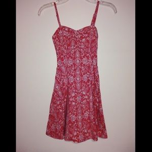 Skater dress with skinny straps